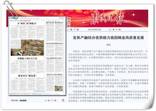 發(fā)揮產(chǎn)融結(jié)合優(yōu)勢助力我國棉業(yè)高質(zhì)量發(fā)展